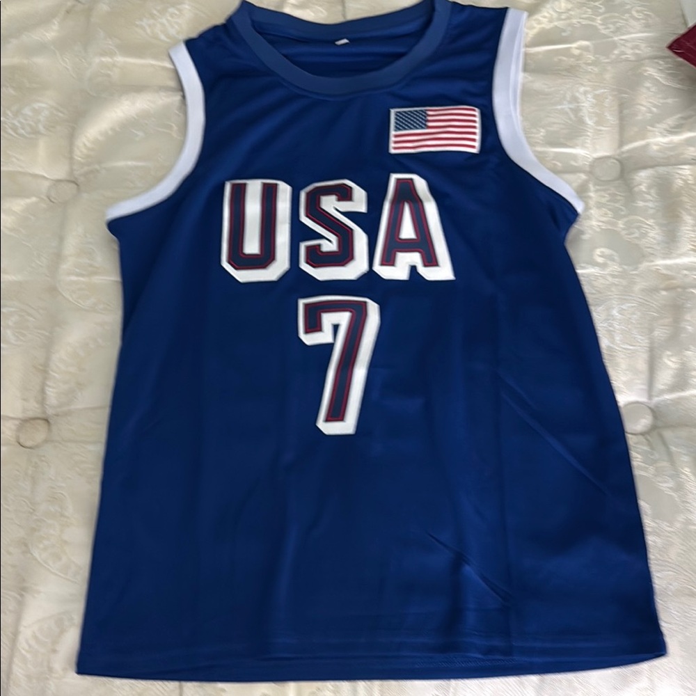 Blue USA Adult Small #7 Kevin Durant Jersey
